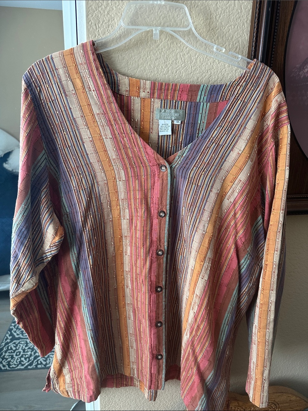 The Territory Ahead Multicolor Striped Button-Down Shirt